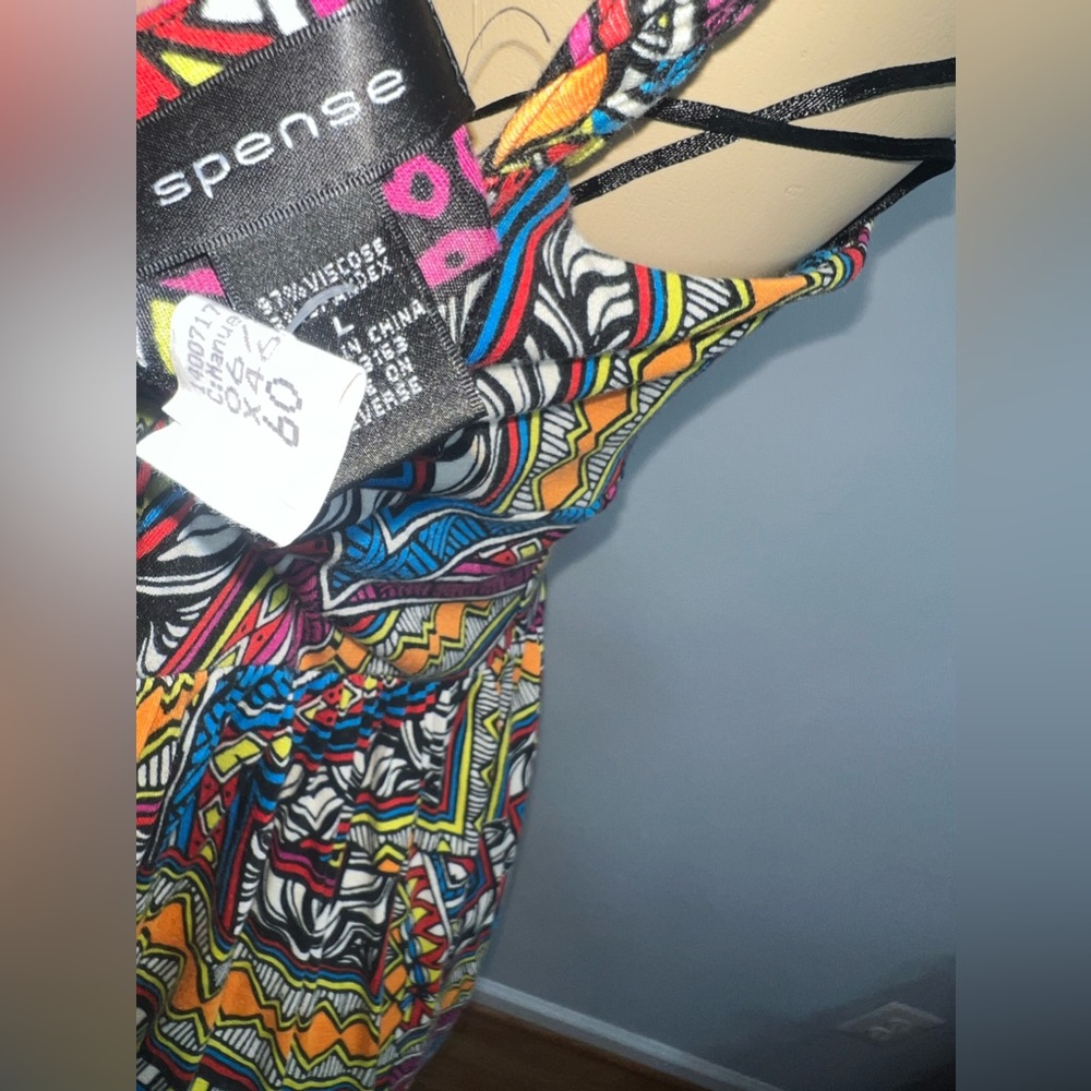 Spense sleeveless, colorful dress size large - Picture 8 of 9